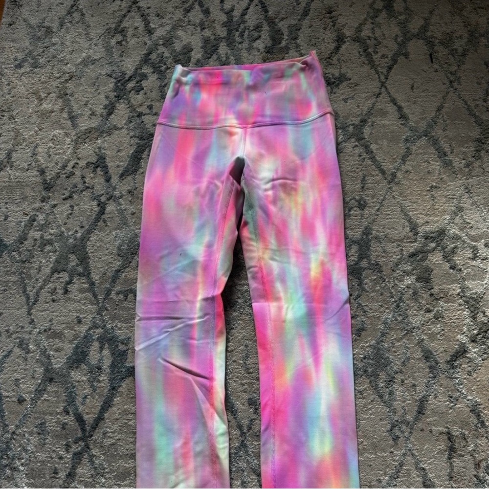 lululemon athletica Pink and Purple Tie-Dye Leggings